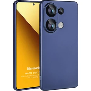 Matte Silicone Xiaomi Poco M6 Pro 4g Kılıf Lacivert