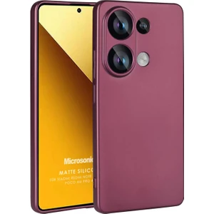 Matte Silicone Xiaomi Poco M6 Pro 4g Kılıf Mor