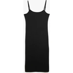Maksi Ince Askılı Kalem Elbise Slim Fit