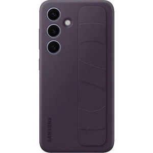 Galaxy S24 Kordonlu & Standlı Silikon Kılıf - Koyu Eflatun