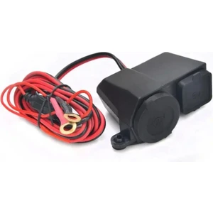Motosiklet Çakmaklık Yuvası + USB Şarj Yuvası Suya Dayanıklı Üniversal Mod Motor USB Çakmaklık