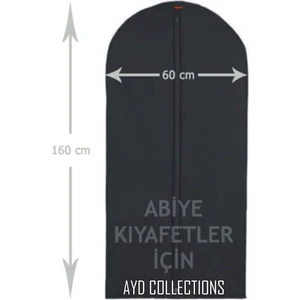 Tozlu Pazar (5 Adet) Abiye Elbise Kılıf Gamboç 60X160 Siyah Tela Nonvoven Uzun Boy