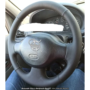 İskender Oto Aksesuar Renault Symbol Clio 2 faz 2 versiyon için tam uyumludur. 2004 Tam Uyumlu Spor Deri Direksiyon Kılıfı