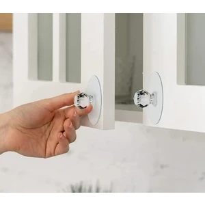 Tekno İstanbul Çok Amaçlı Yapışkan Kristal Tutacak Kulp 4 Adet
