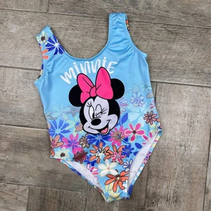 Fashion Junior Kız Çocuk Mayo  Çiçekli Minnie Yazılı