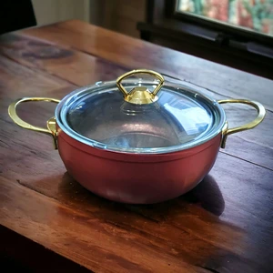 Evita Bio Granit Gold Kulplu Derin Tencere 20 cm