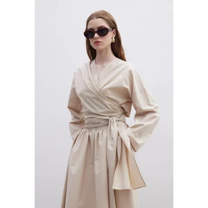 Kimono Tarz Premıum Gömlek Camel