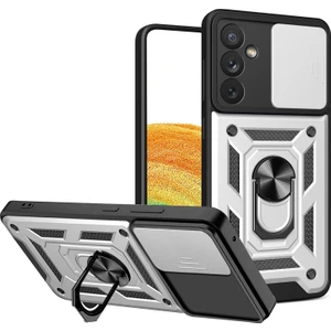 Galaxy A54 Kılıf Standlı Manyetik Yüzüklü Kamera Sürgülü Ultra Koruma Tank Zırh Kapak