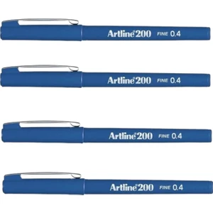 200N Fine Writing Pen Royal Blue 4 Adet