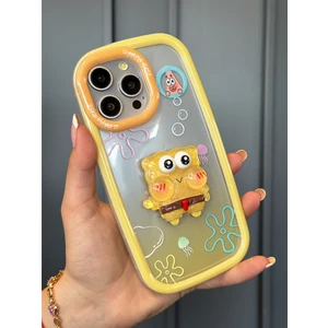 iPhone 15 Pro Uyumlu 3 Boyutlu Karakter Desenli Darbe Emici Tam Koruyucu Kılıf