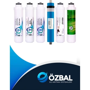 Takçevir 4 Aşama Filtre Seti + Postkarbon Filtre + Alkalin Filtre