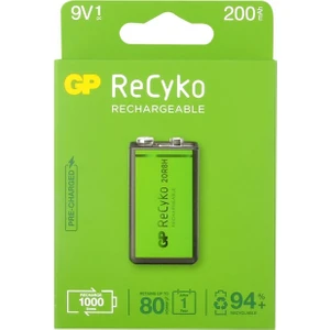 Recyko 9V 200 mAh Pil Tekli Blister