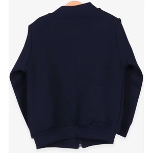 Erkek Çocuk Hırka Basic Cepli Armalı 2-6 Yaş, Lacivert