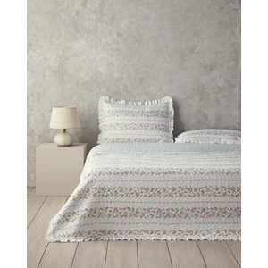 English Home Bloomy Stripe Çift Kişilik Yatak Örtüsü Takımı Turuncu