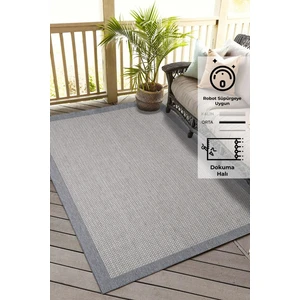 Konfor Halı Konfor Sisalux 3092 Gri Jüt Tabanlı Modern Dokuma Kilim Sisal Hasır Halı 80x150 cm