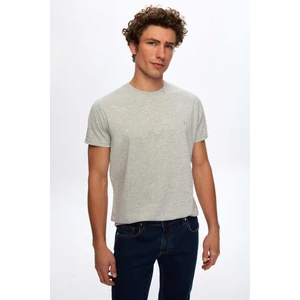 D'S Damat Regular Fit Gri Düz T-Shirt