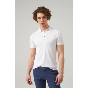 D'S Damat Slim Fit Beyaz Düz Örgü T-Shirt 2HF069421001M
