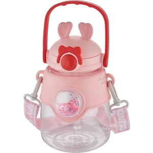 1250 ml Pipetli Büyük Boy Askılı ve Kulplu Su Matarası Çıkartma l