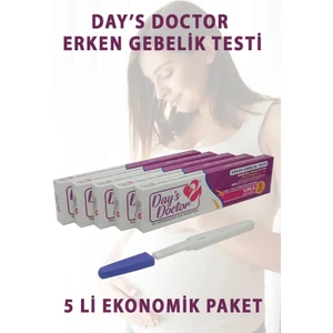 Day's Doctor Gebelik-Hamilelik Testi | Erken | Hızlı  | Pratik | Hijyenik | %99,8 | 5 Adet