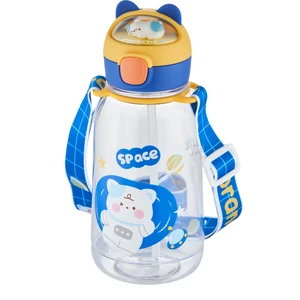 Pipetli 760 ML Boyun Askılı Çocuk Su Matarası 3D Hayvan Figürlü-FFVGN2021-760ML