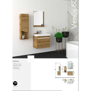 Venüs 60 cm Banyo Dolabı