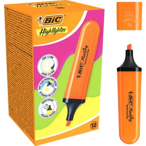 Marking Flat Fosforlu Kalem Turuncu 12 Adet