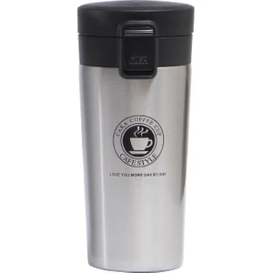 Kilitli 304 L Çelik Gri 500 ml Kahve Termos Mug CIN406GR