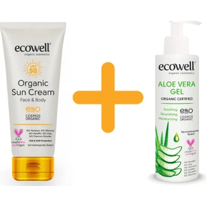 Yaz Seti - Ecowell Güneş Kremi 110 gr + Ecowell Aloevera Jel 200 ml