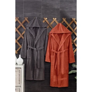 Quina 2Li Kapüşonlu Oversize Bornoz Seti