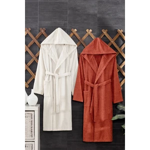 Quina 2Li Kapüşonlu Oversize Bornoz Seti