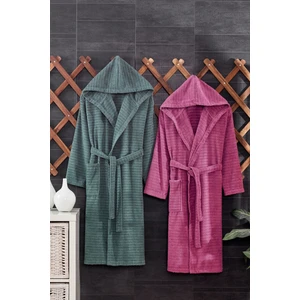 Quina 2Li Kapüşonlu Oversize Bornoz Seti