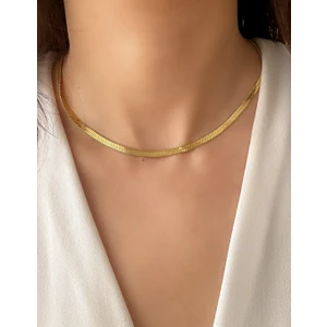 Çelik Italyan Zincir Kolye Gold 45 cm