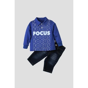 Bebek Polo Kot Pantolonlu Pamuklu Bayram Doğum Günü Düğün Nişan Mevlüt