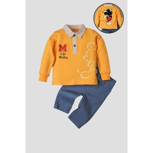 Erkek Bebek Mickey Polo Takım Pantolon Üst İkili Takım