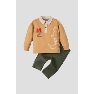Erkek Bebek Mickey Takım Pantolon Üst İkili Takım