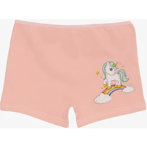 Kız Çocuk Boxer Sevimli Unicorn & Gökkuşağı 5-11 Yaş, Pembe