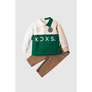 Erkek Bebek Pamuklu Polo Takım Pantolon Üst İkili Takım Düğün Doğum Günü Nişan Nikah Bayram