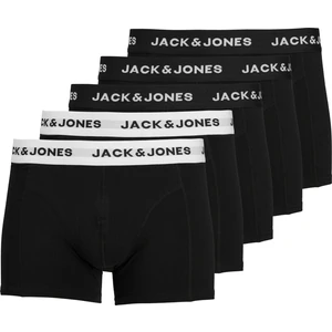 Jack & Jones Erkek Logolu Beli Lastikli 5'li Boxer Paketi - Solid