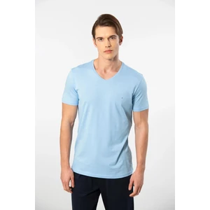 Erkek Kısakol V Yaka T-Shirt, %50 Pamuk %50 Modal