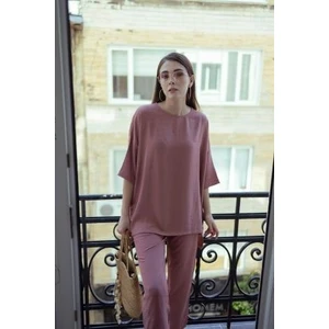 Keten Viskon Comfort İkili Takım 46 - Gül Kurusu