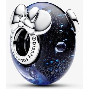 Charmy Accessory Disney Mickey Mouse ve Minnie Mouse Mavi Murano Cam Charm