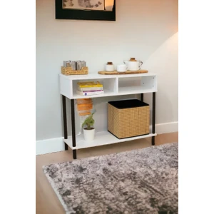 Dresuar Dekoratif Raflı Kahve Köşesi Konsol Çok Amaçlı Raf