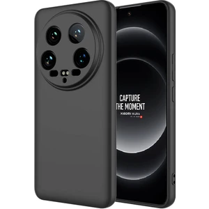 Kzy Xiaomi Mi 14 Ultra Kapak Kamera Korumalı Içi Kadife Lansman Silikon Kılıf - Siyah