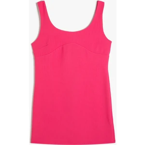 Mini Kalın Askılı Kalem Elbise Slim Fit