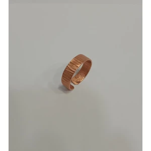 Elden Eve Bakır Çekiç Dövme Bakır Yüzük Tırtıklı ZMAY0003-1