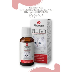 Plus+B Kedi Multivitamin Damla – Biotinli Tüy Dökülmesini Azaltıcı – Folik Asit Desteği – 50ml