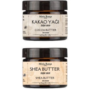 Minia Bahçe Soğuk Sıkım Shea Butter ve Kakao Yağı, %100 Doğal & Saf, 50ML