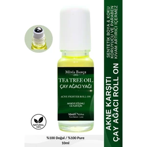 Minia Bahçe Çay Ağacı Yağı Roll | Yağlı ve Problemli Ciltler İçin – %100 Doğal, 10 ml
