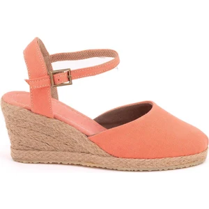 Star Tombis Topuğu Açık Bilekten Bantlı Dolgu Topuk Keten Hasır Espadril