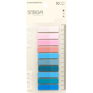 Sibga Tasarım Şeffaf Renkli Kitap Ayracı Ayraç Sticker Not Kağıdı 200 Yaprak